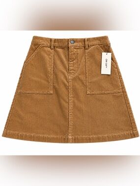 On 34th Women's Mini Skirt Corduroy Utility Pockets Brown Fall Autumn Size 6 NWT